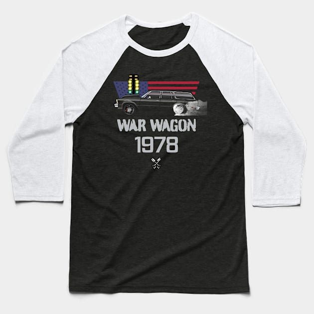 War wagon Multi Color Baseball T-Shirt by JRCustoms44